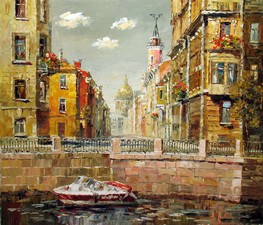 Картина Санкт-Петербург. Вид через Фонтанку