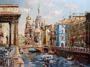 Картина Санкт-Петербург. Казанский мост