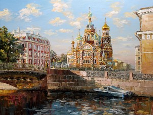 Картина Санкт-Петербург. Фонарный мост