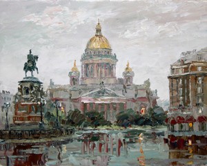 Картина Санкт-Петербург. Дождливый день