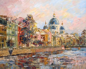 Картина Санкт-Петербург. Вид с Дворцовой площади