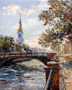 Картина Санкт-Петербург. Колокольня Никольского собора