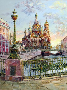 Картина Санкт-Петербург. Театральный мост